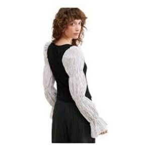 Hutch Black Ribbed Knit Top